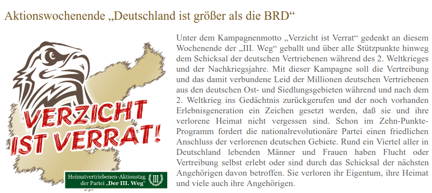 Screenshot: http://www.der-dritte-weg.info/index.php/menue/1/thema/69/id/6684/akat/1/infotext/Aktionswochenende_Deutschland_ist_groesser_als_die_BRD/Politik_Gesellschaft_und_Wirtschaft.html/Politik_Gesellschaft_und_Wirtschaft.html/Politik_Gesellschaft_und_Wirtschaft.html