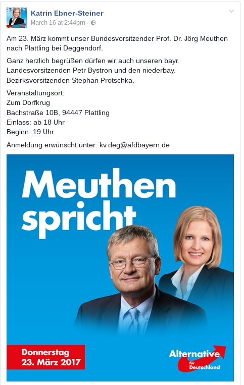 Vortrag der AfD Deggendorf mit Meuthen