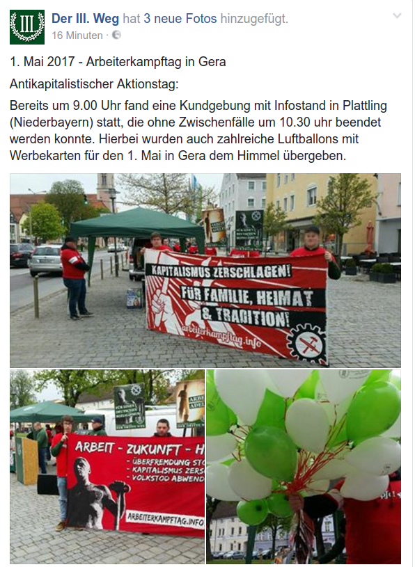 III. Weg Mobi für den 1. Mai 2017 in Gera